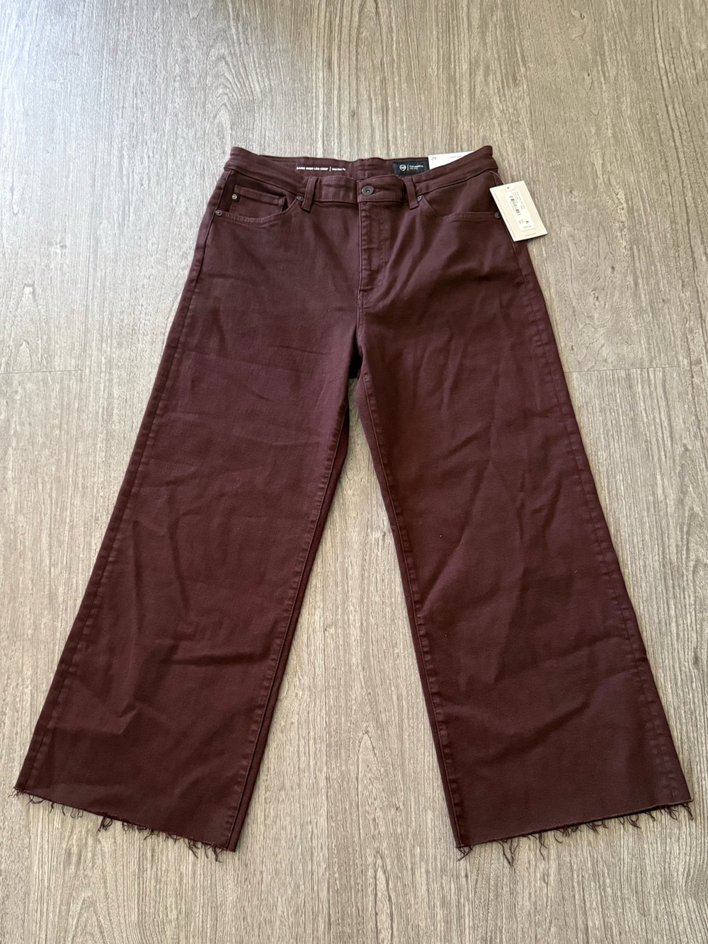Ag Adriano Goldschmied Saige Wide-Leg  Crop Jeans NWT